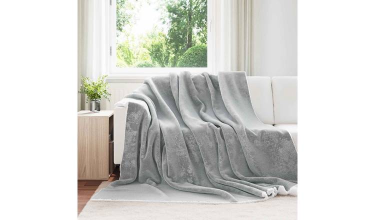 Walplus 480 g/m2 Fleece Throw Blanket - Grey - 270 x 240 cm