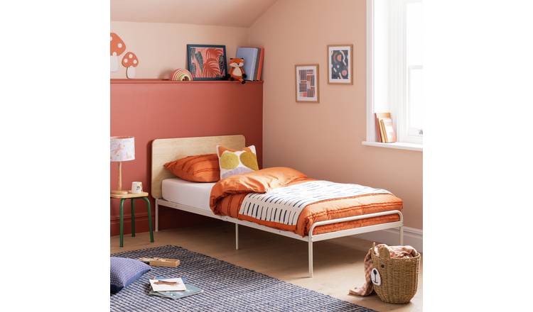 Habitat Monty Single Metal Bed Frame - Light Grey