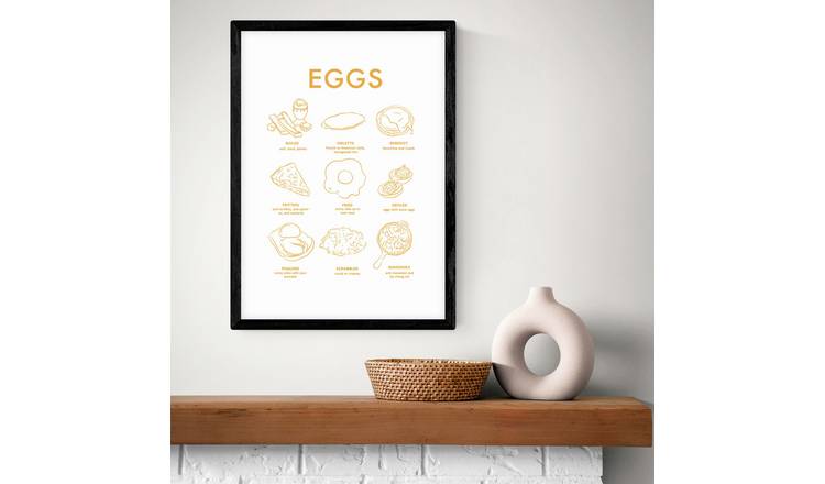 East End Prints Eggs II Black Frame Art Print - A3