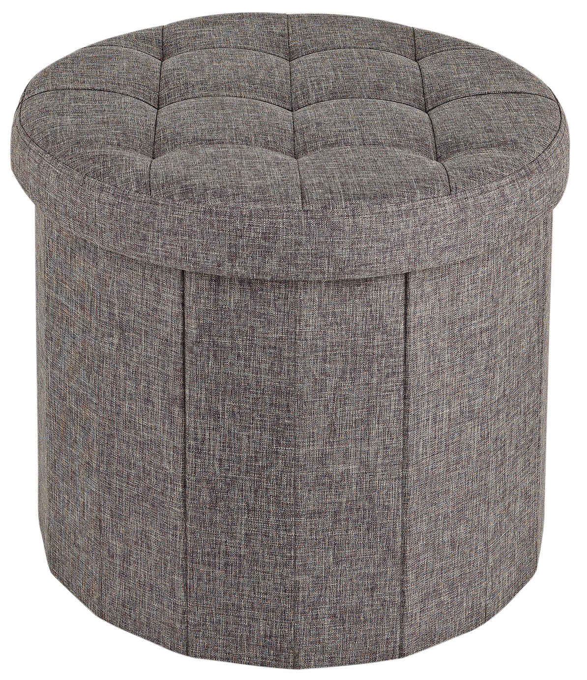 Argos Home Aidan Circular Ottoman Shoe Storage - Grey