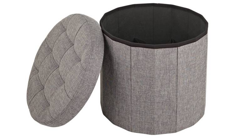 Grey shop ottoman circle