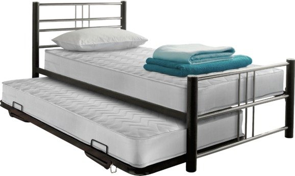 Argos Home Atlas Metal Guest Bed - Black