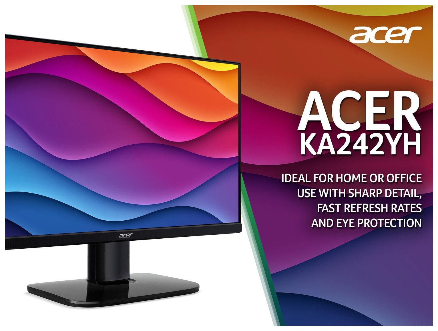 Buy Acer KA242YE 23.8in 100Hz IPS FHD Monitor | PC monitors | Argos