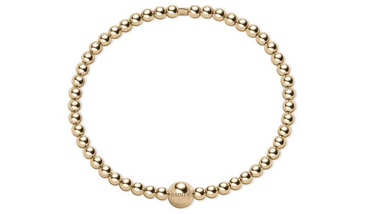 Radley 18ct Gold Plated Bead Hinged Bangle 