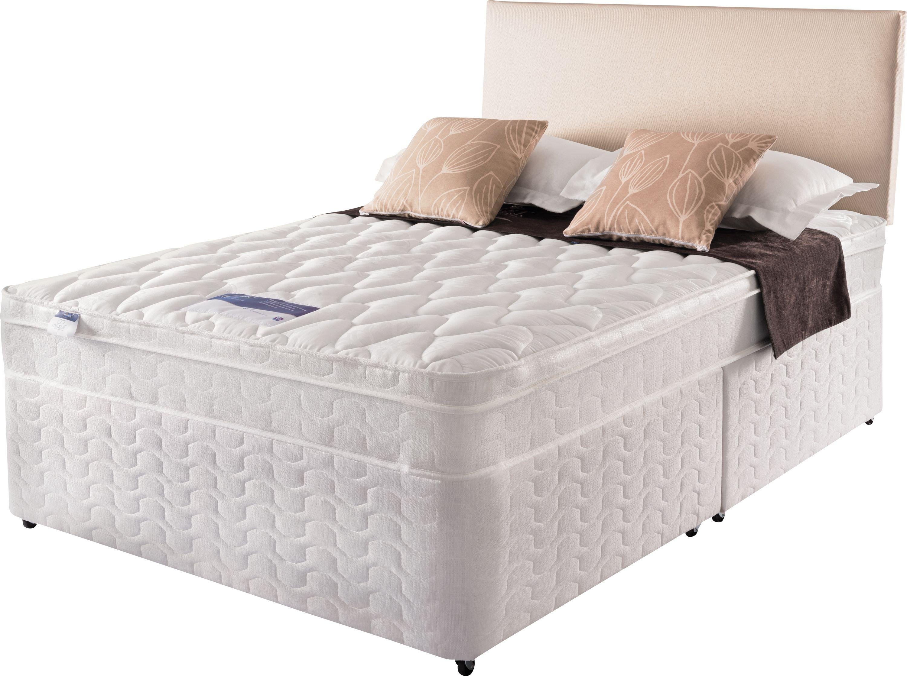 Silentnight Auckland Luxury Kingsize Divan Bed - White