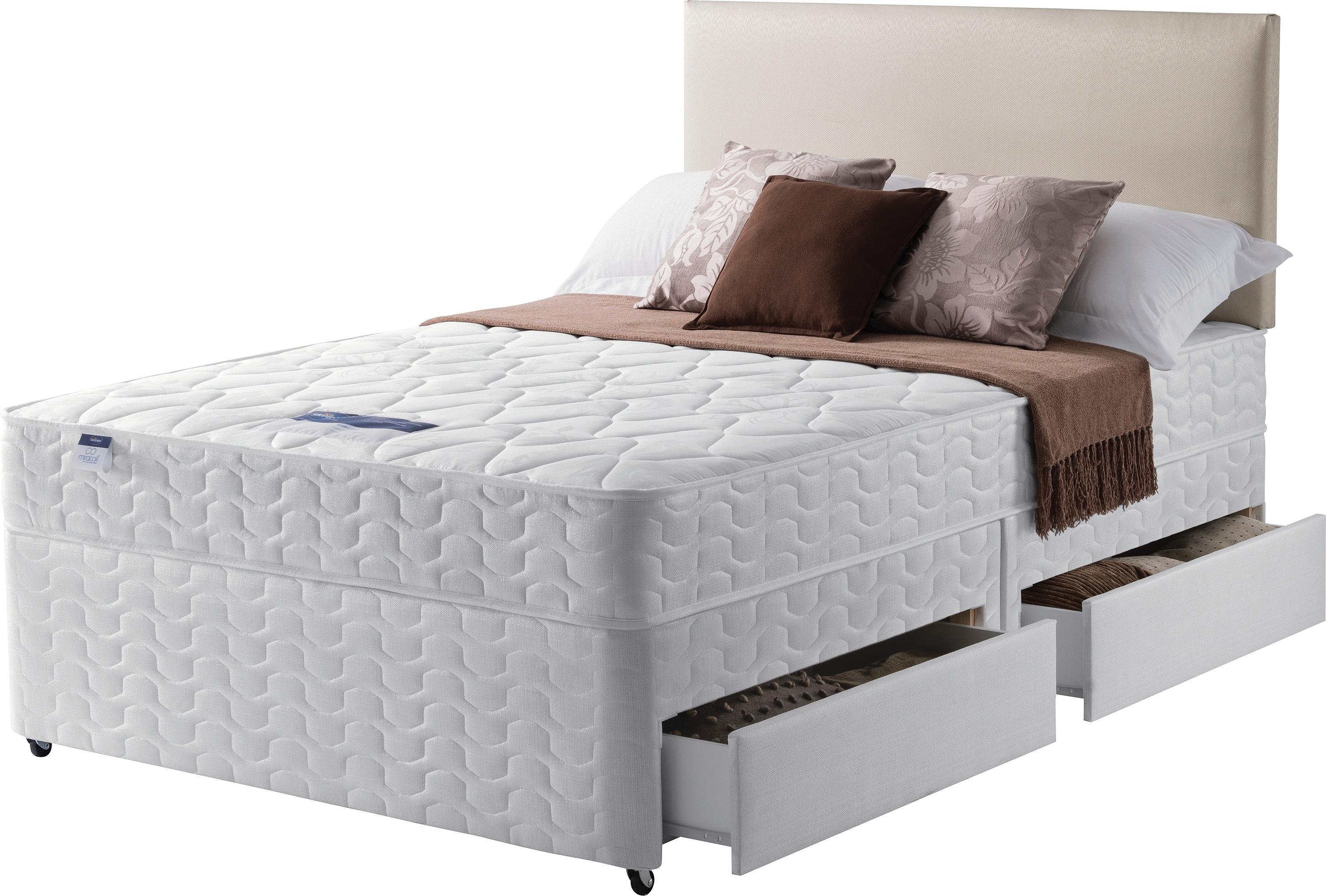 silentnight mink divan bed with miracoil mattress