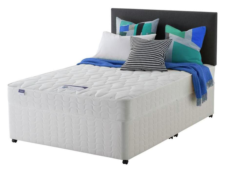 Silentnight Travis Miracoil Kingsize Divan Bed - White