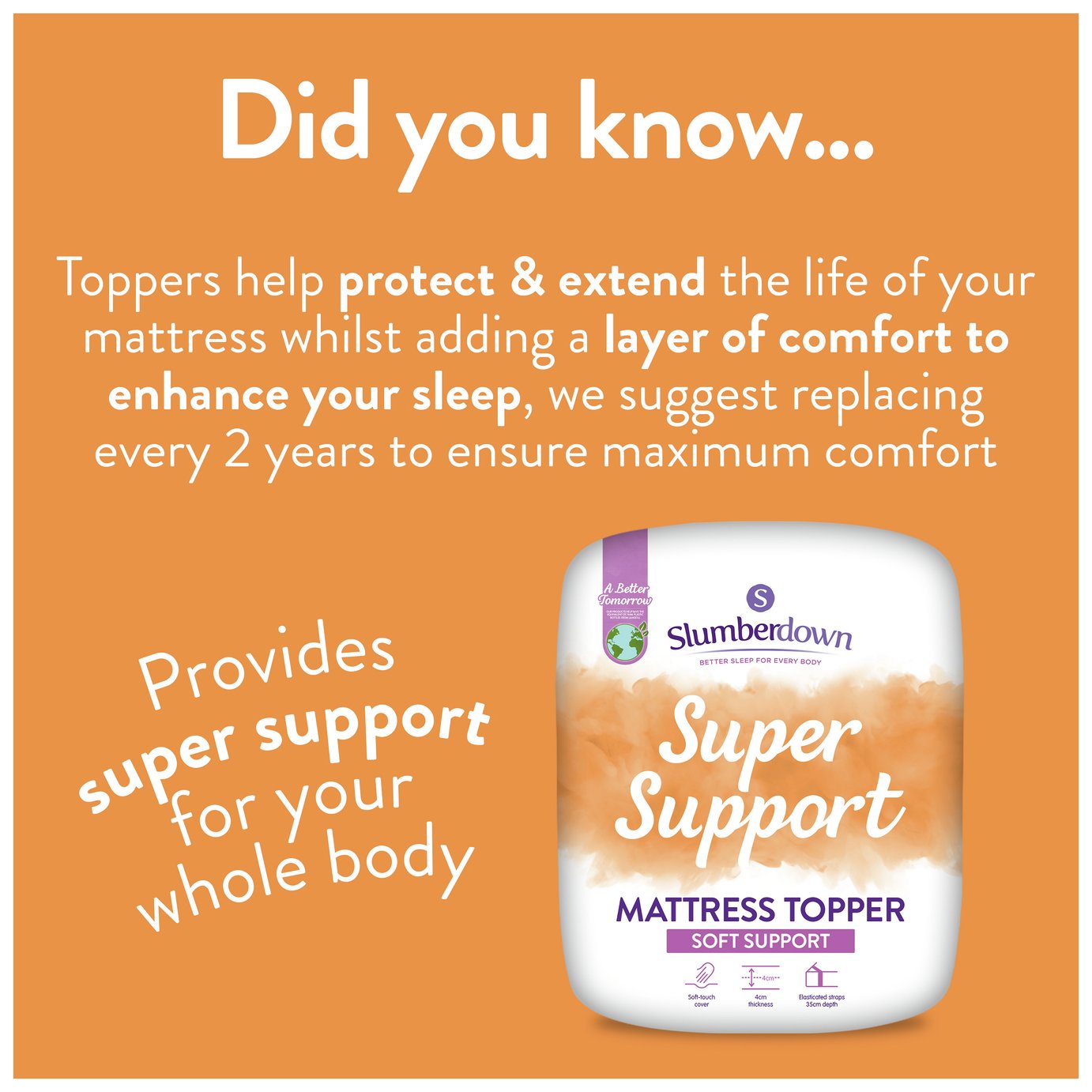 Slumberdown Support 5cm Mattress Topper Reviews