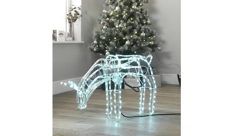 Buy Habitat Led Animated Grazing Reindeer Bright White Outdoor Christmas Decorations Argos