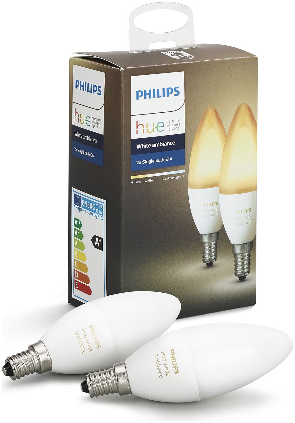 Philips Hue White Ambience Candle Bulbs Twin pack