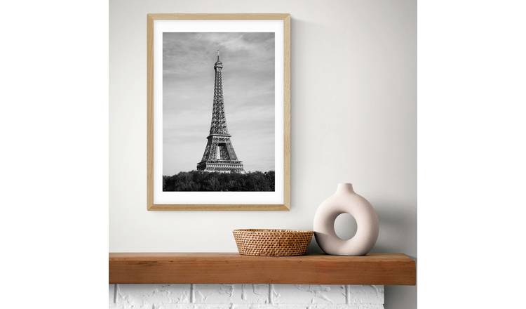 East End Prints Eiffel Tower Oak Frame Art Print - A2