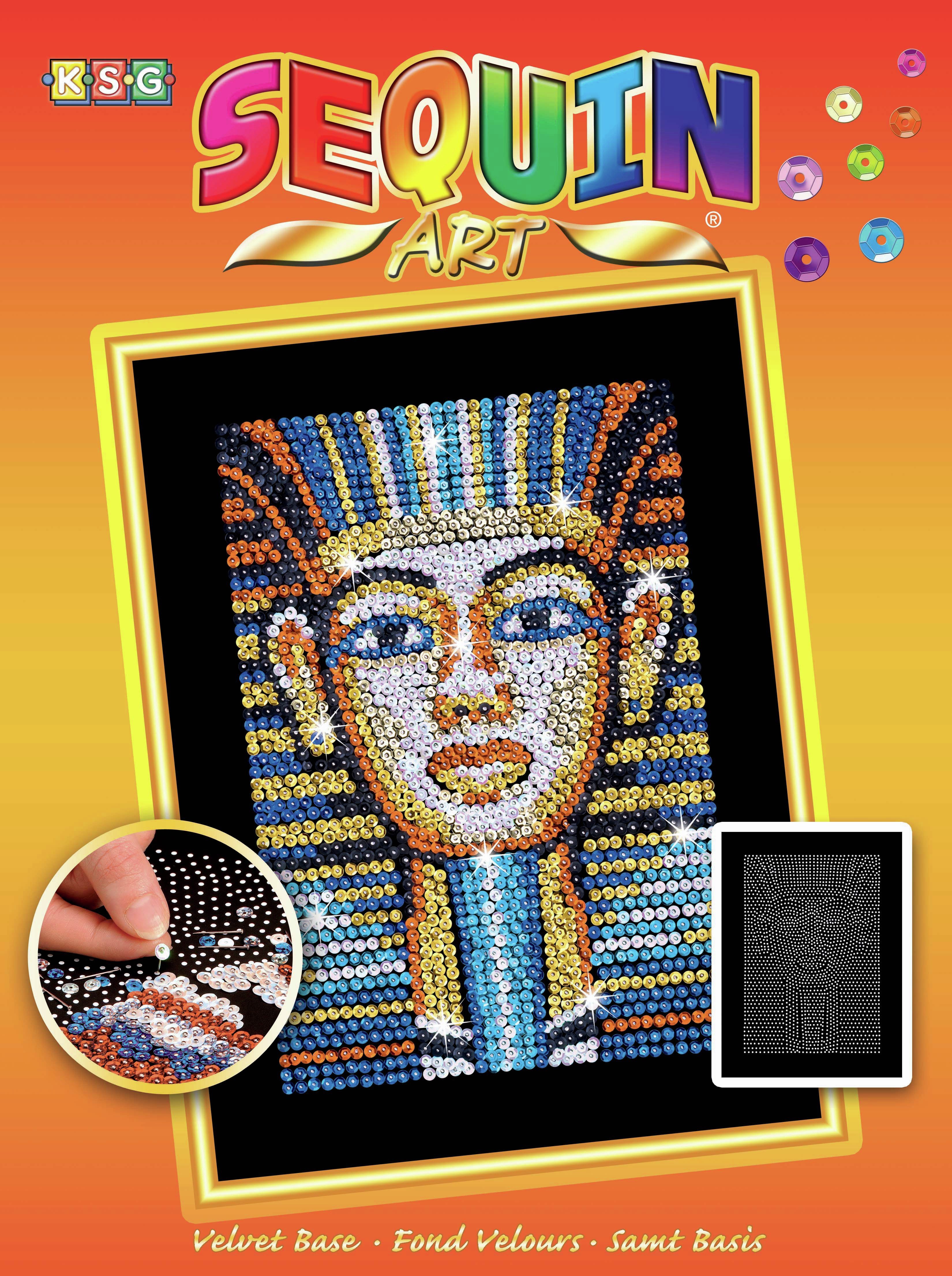 Sequin Art Orange Tutankhamun Kit