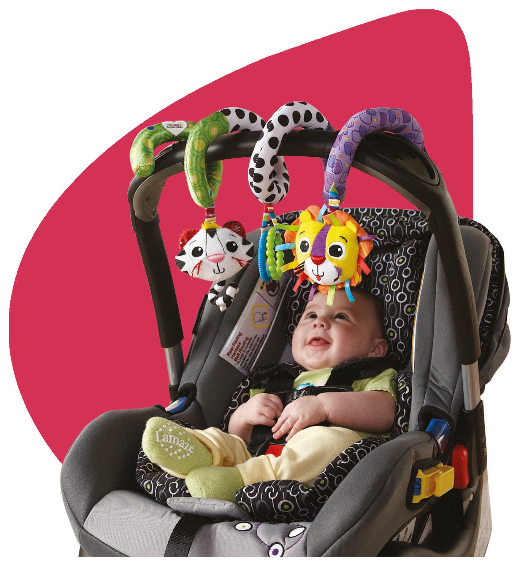 lamaze spiral pram toy