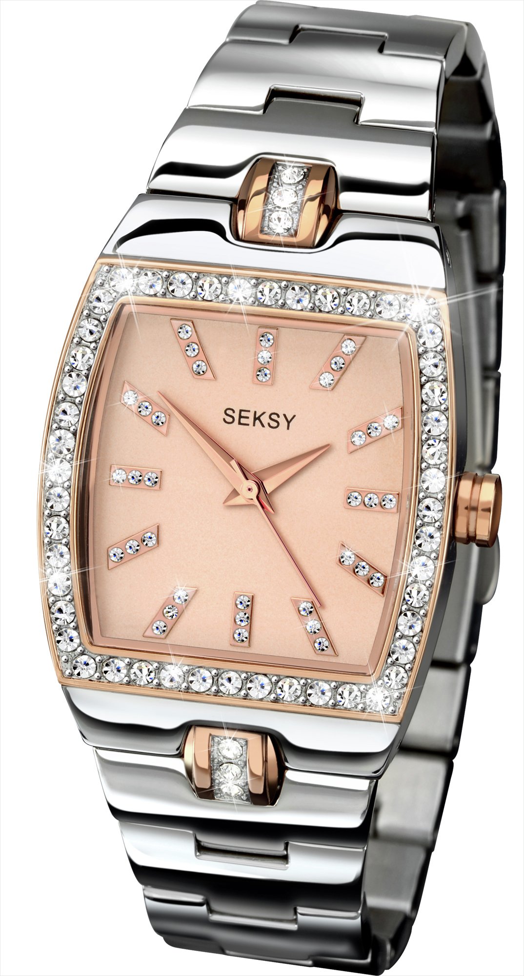 Seksy Ladies Intense 2080 Rose Colour Dial Bracelet Watch 6986551 Argos Price Tracker pricehistory