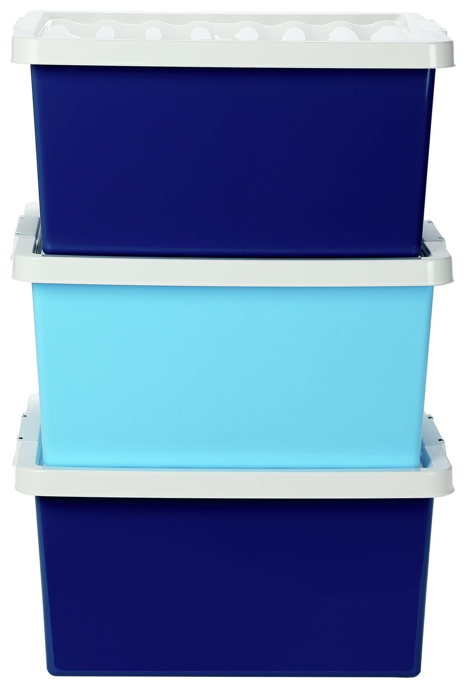 Argos Home Set of 3 Blue Storage Boxes with Lids Reviews