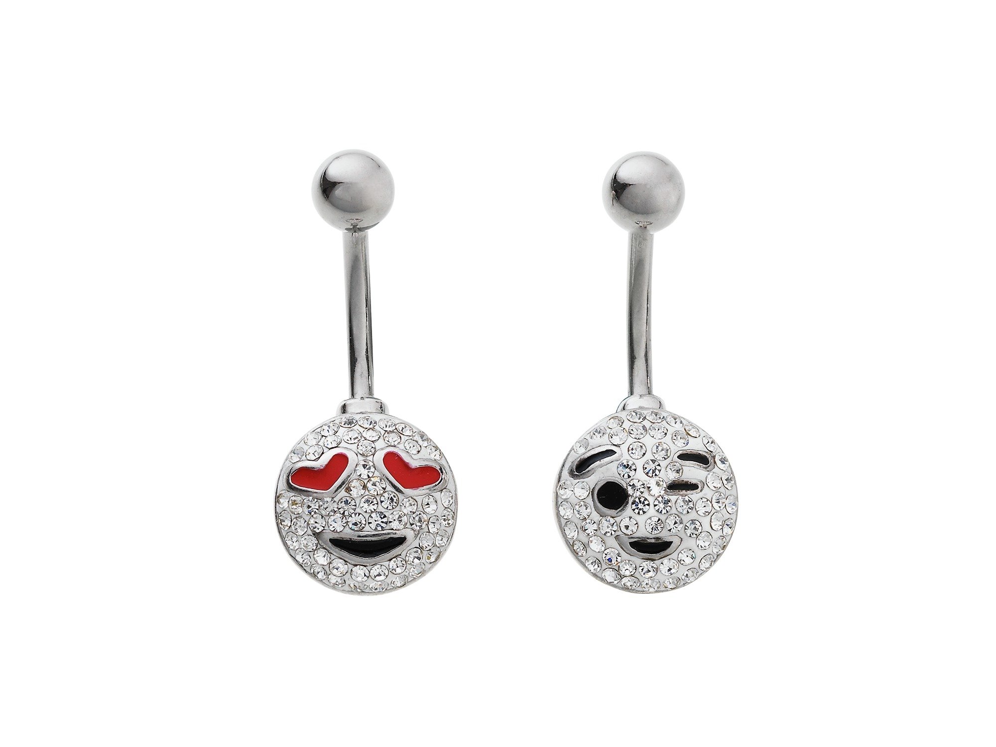 State of Mine Stainless Steel Smiley Belly Bars - Set of 2