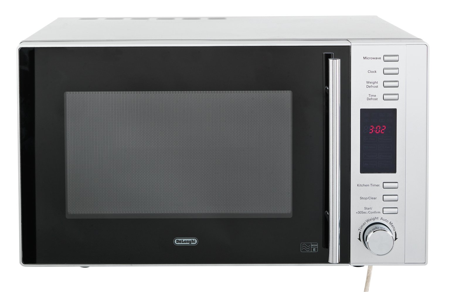 De'Longhi 900W Standard Microwave AM925EBL - Silver