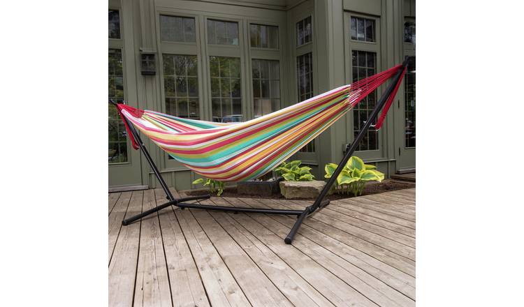 Buy Vivere Salsa Double Hammock with Metal Stand Argos