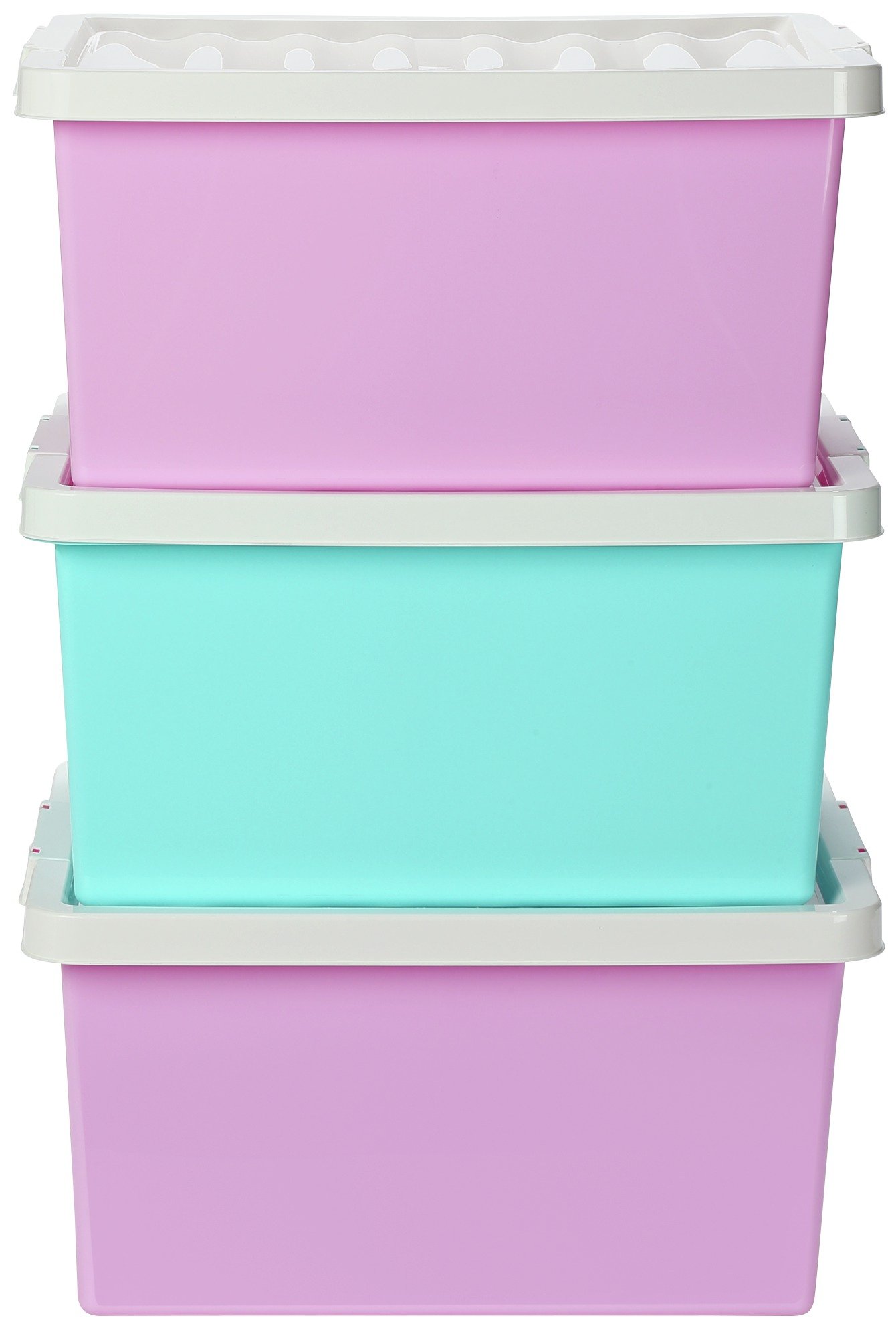 Argos Home Set of 3 Pink Storage Boxes with Lids Reviews