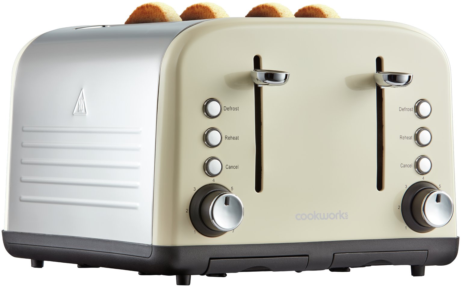 Cookworks 4 Slice Toaster  - Almond