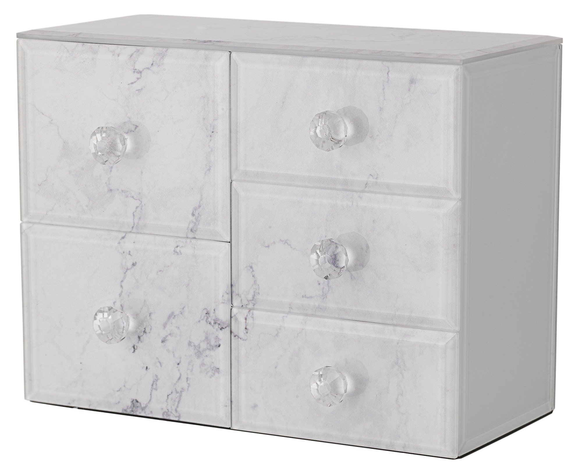 Medium Glass Marble Effect Jewellery Box