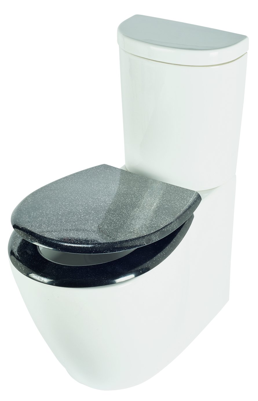 Argos Home Black Glitter Slow Close Toilet Seat Review