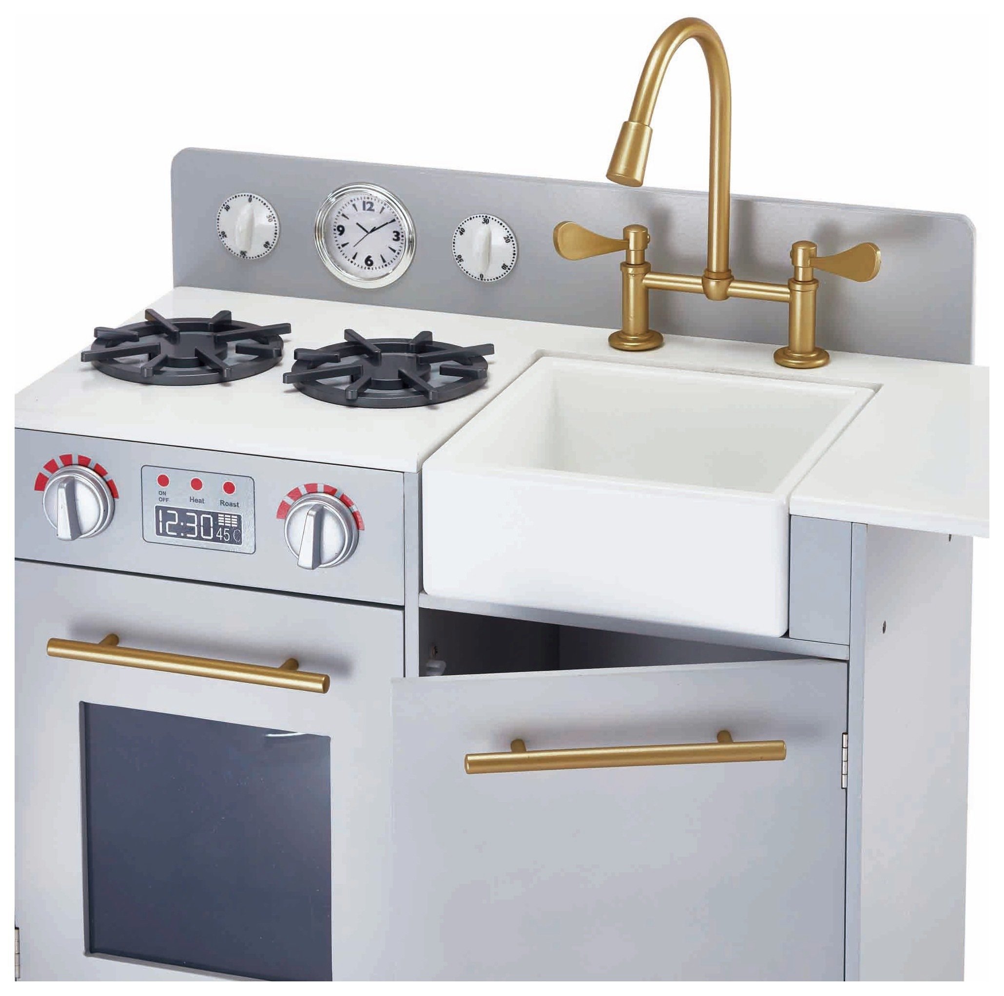 Teamson Kids Urban Adventure Wood Toy Play Kitchen SetGrey Reviews