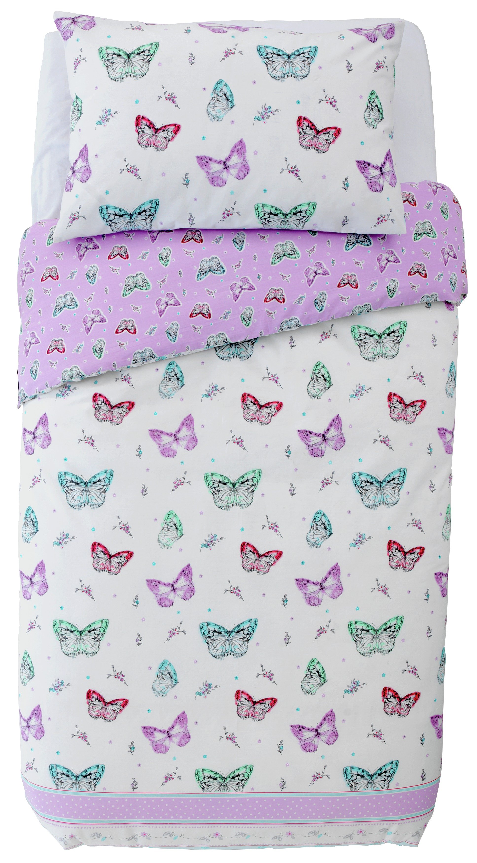 Argos Home Ditsy Butterfly Cotton Rich Bedding Set