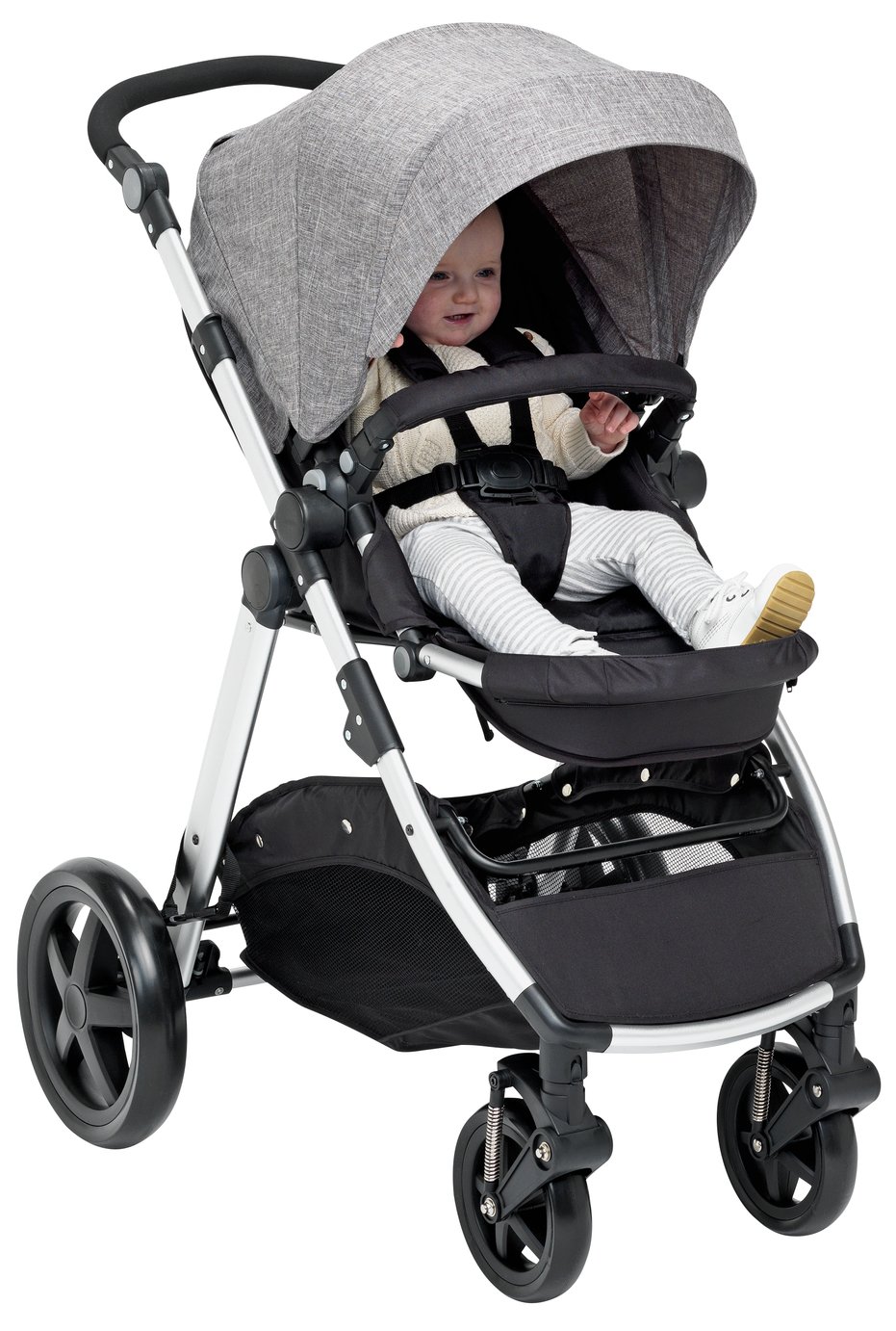 cuggl beech pushchair folded down