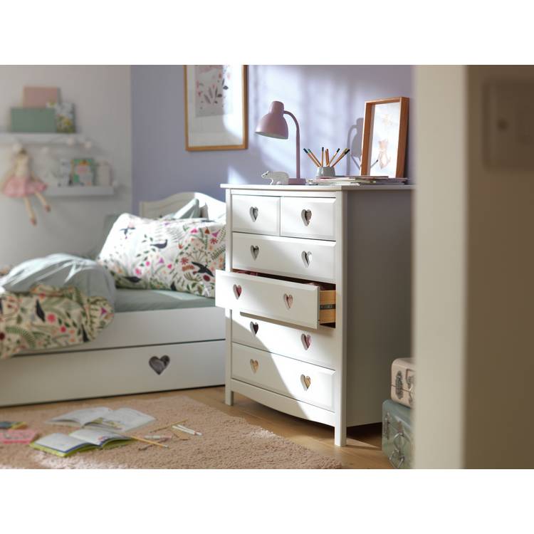 Argos Home Kids Mia 6 Drawer Chest - White 0