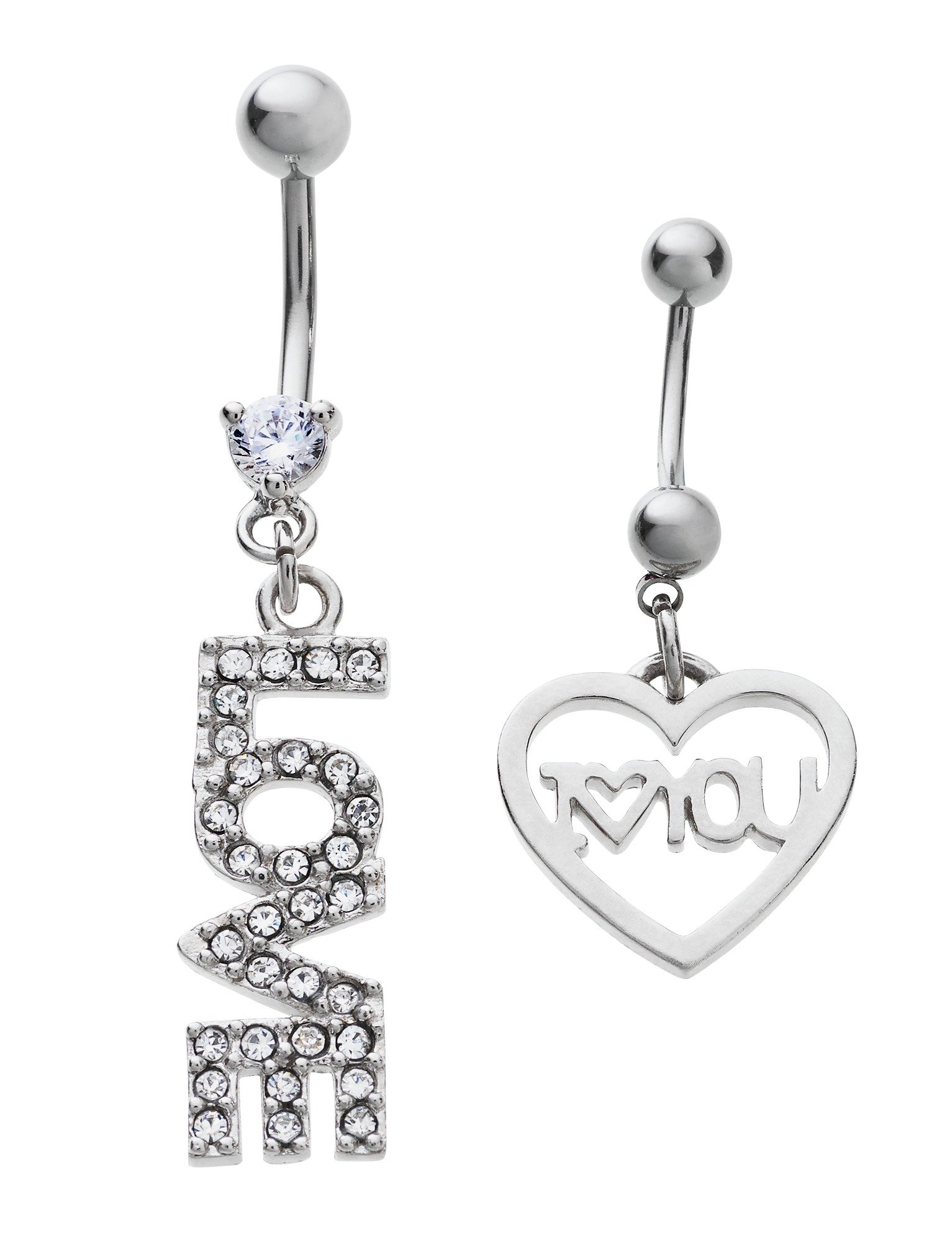 State of Mine Stainless Steel Love Belly Bars - Set of 2