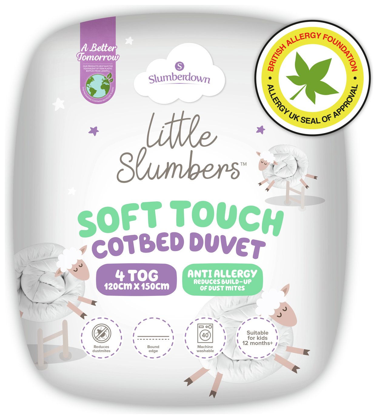 Slumberdown Anti Allergy 4 Tog Kids Duvet - Toddler