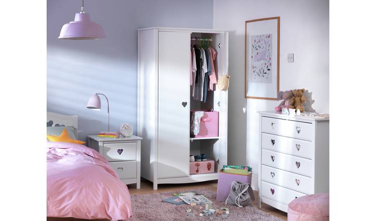 Buy Habitat Kids Mia 3 Piece 2 Door Wardrobe Set White Kids bedroom furniture sets Habitat