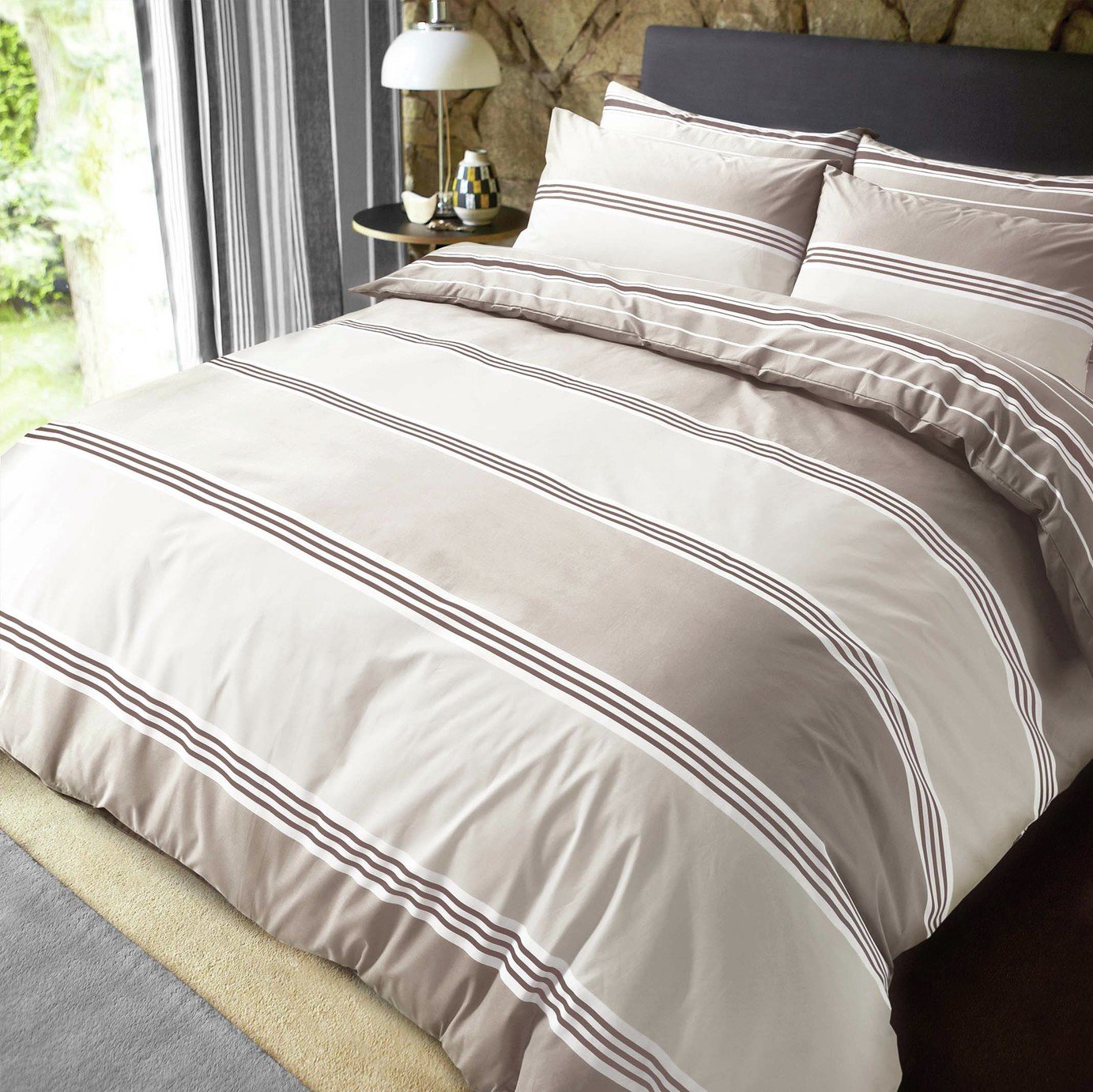 Pieridae Natural Banded Striped Bedding Set Review