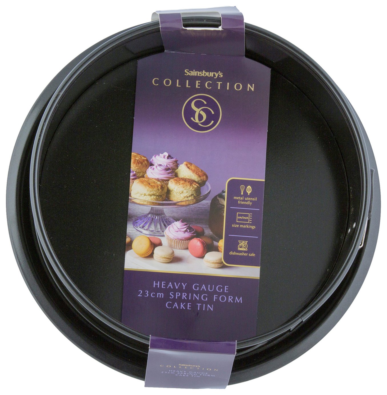 Sainsbury's Home 23cm Spring Form Cake Tin - Black