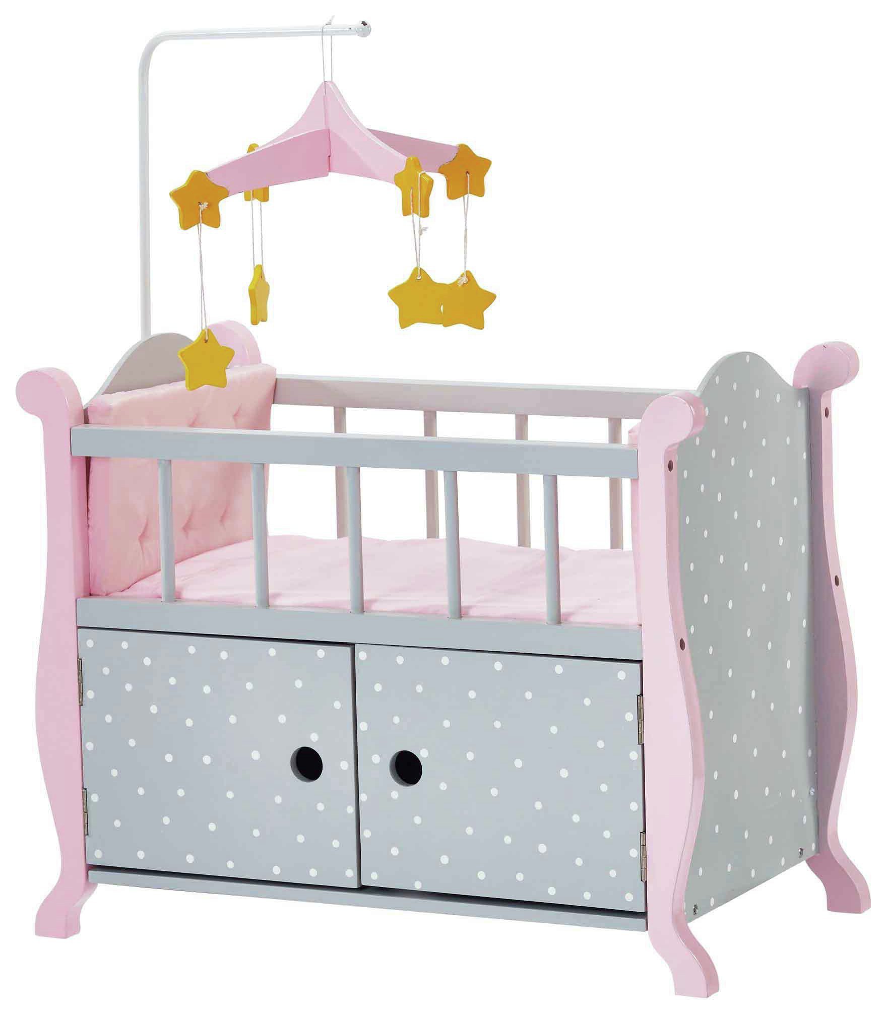 Olivia's Little World Polka Dots Doll Furniture Nursery Bed