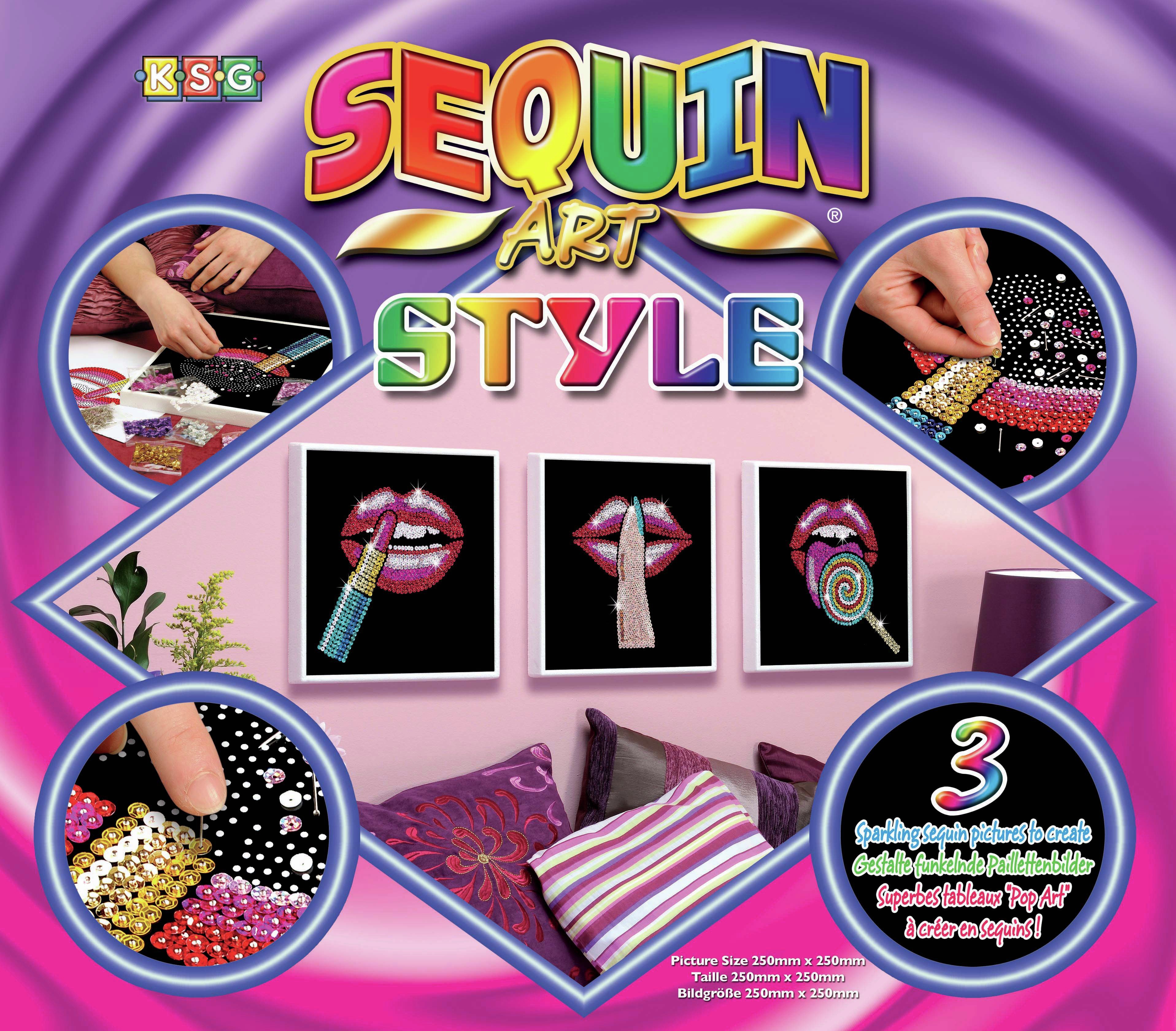 Sequin Art Style Pop Art 3 Kit