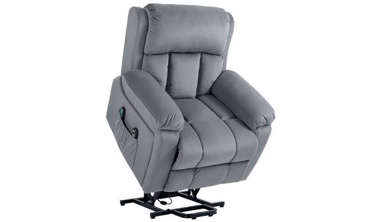 HOMCOM Massage Power Lift Recliner Armchair with Heating - Grey