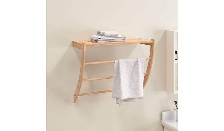 Walplus Wood Towel Rack - 60 x 25.5 x 49 cm