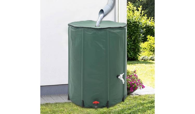 Walplus Collapsible Rain Water Container 250 L - Green - 60 x 98 cm