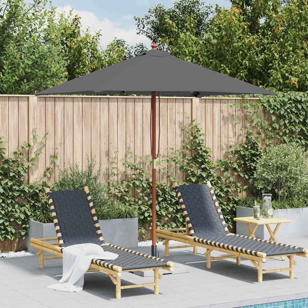 Walplus Garden Parasol - Anthracite - 150 x 200 x 235 cm - Image 1