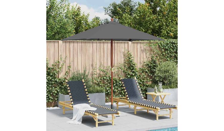 Walplus Garden Parasol - Anthracite - 150 x 200 x 235 cm