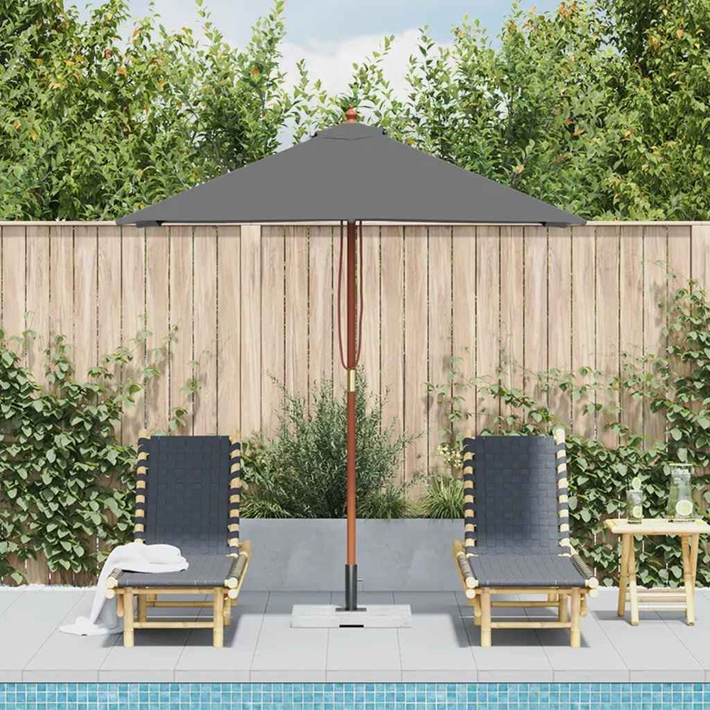 Walplus Garden Parasol - Anthracite - 150 x 200 x 235 cm - Image 3