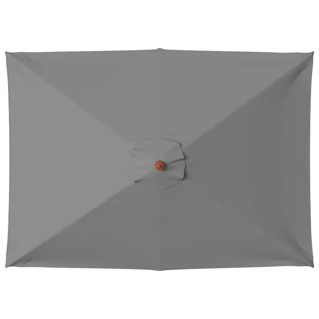 Walplus Garden Parasol - Anthracite - 150 x 200 x 235 cm - Image 4