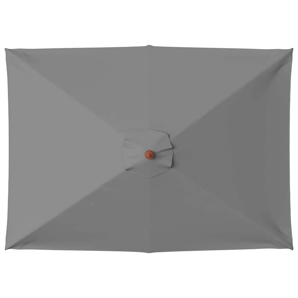 Walplus Garden Parasol - Anthracite - 150 x 200 x 235 cm - Image 4