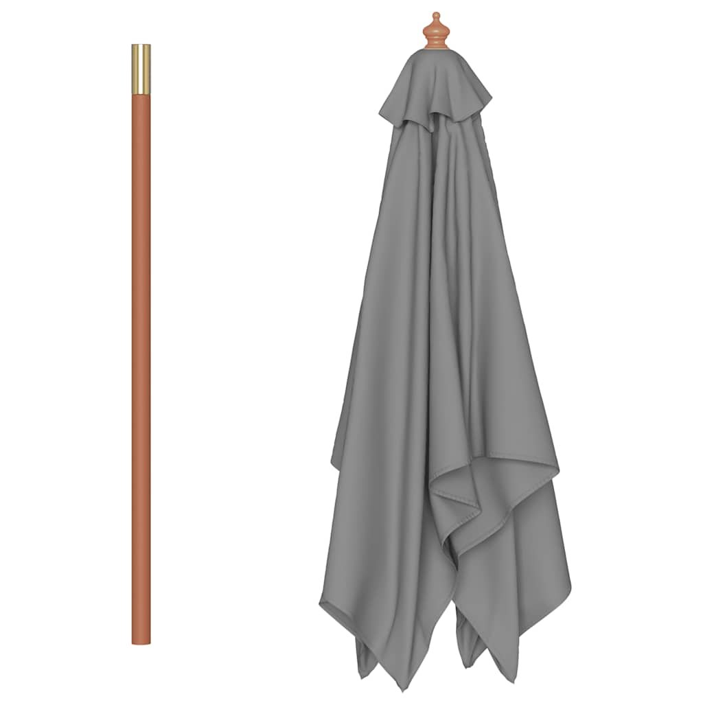 Walplus Garden Parasol - Anthracite - 150 x 200 x 235 cm - Image 5