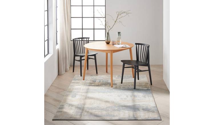 Mega Flooring White Modern Abstract Rug - 97 x 152cm