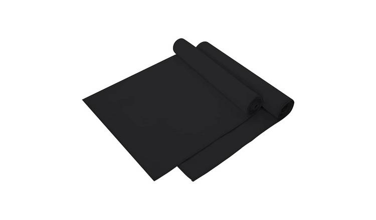 Walplus Pack of 2 Polyester Sports Towels and Polyamide - Black - 70 x 140 cm
