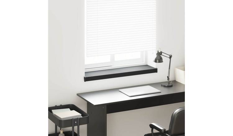 Walplus PVC Wood Grain Effect Window Sill - Black - 100 x 25 x 4.5 cm