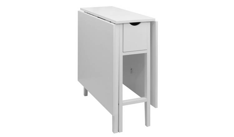 Noa & Nani Gustav Folding Dining Table With 1 Drawer - White